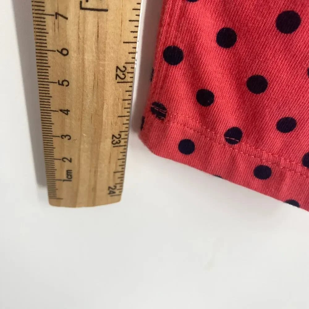 Vineyard Vines Dress & Leggings Girls Large‎ Salmon & Black Polka Dot Preppy